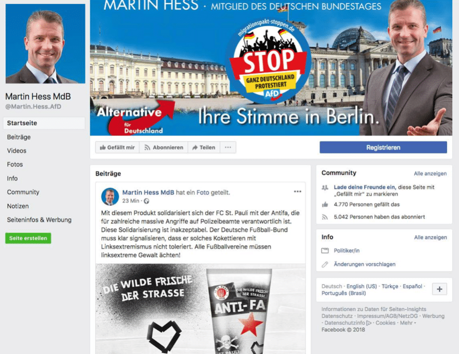 Reaktion AfD auf ANTIFA Duschgel