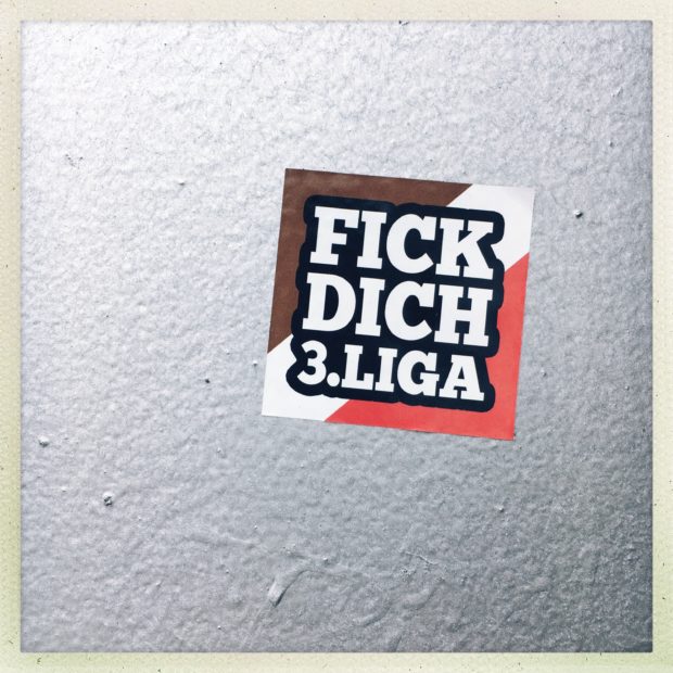 Aufkleber: Fick Dich 3. Liga